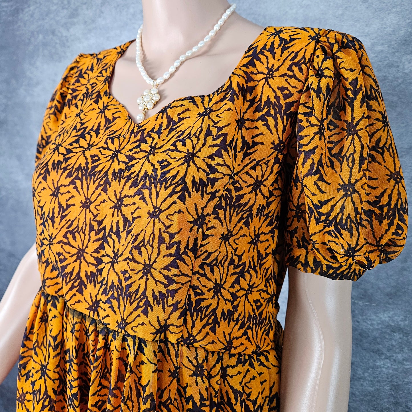 Mustard Yellow Georgette Frock