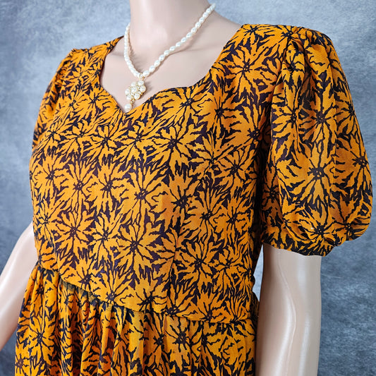 Mustard Yellow Georgette Frock