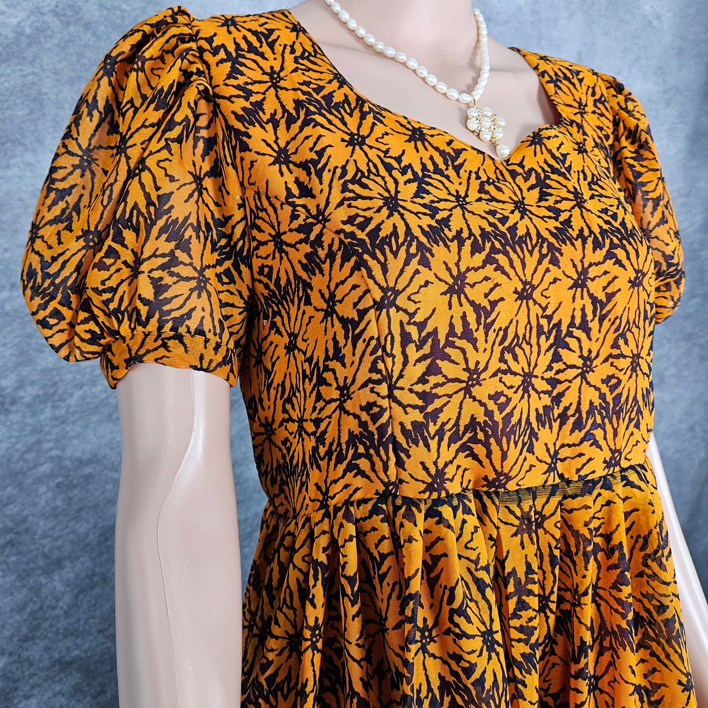Mustard Yellow Georgette Frock