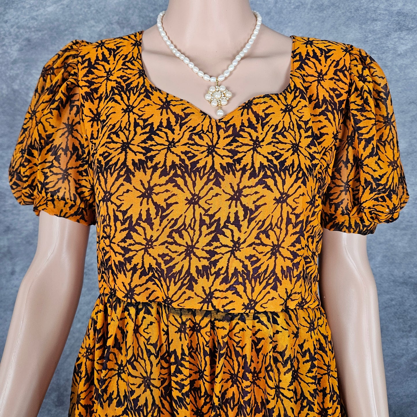 Mustard Yellow Georgette Frock