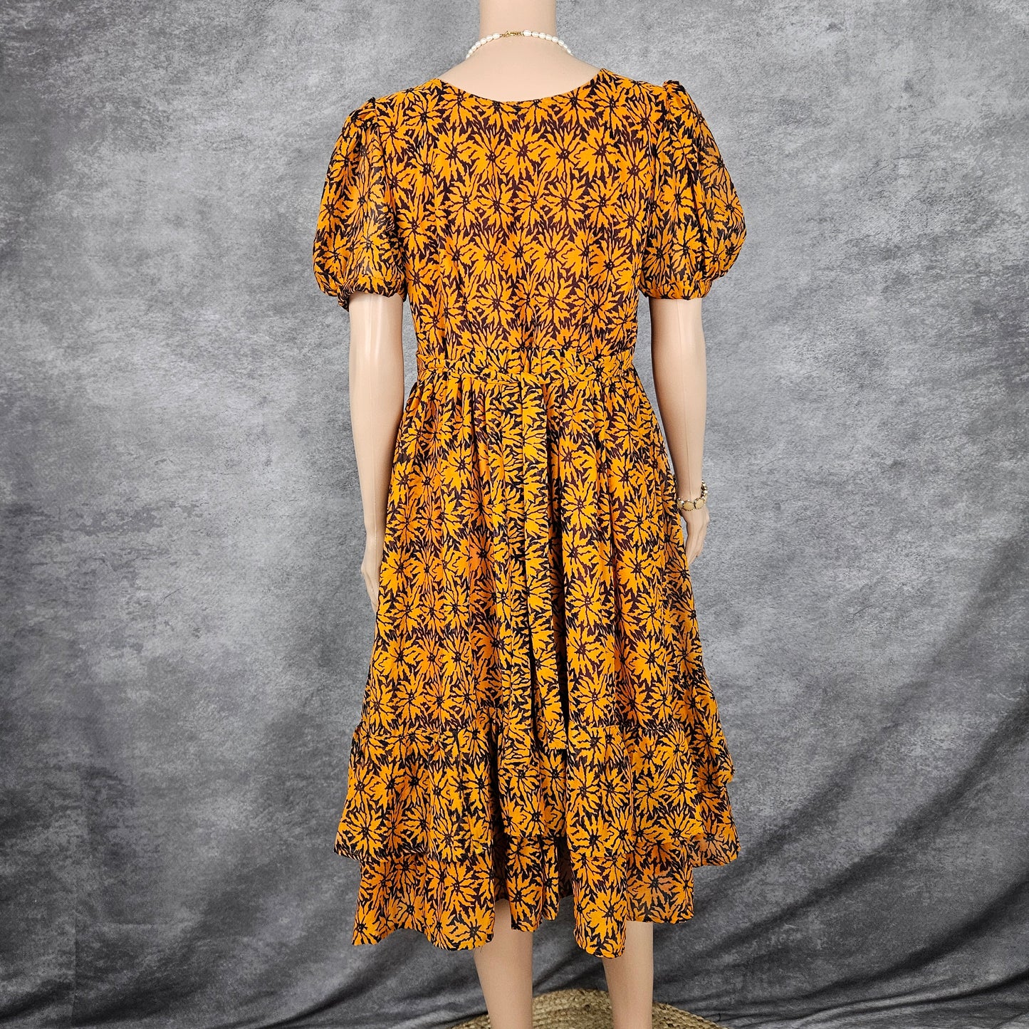 Mustard Yellow Georgette Frock