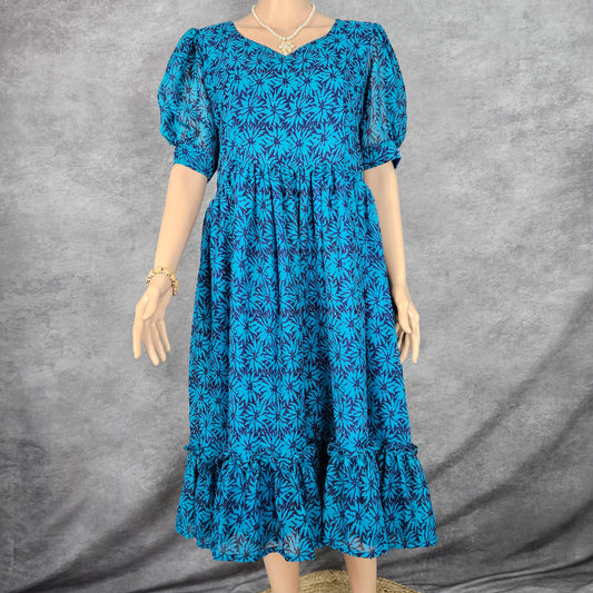 Aqua Blue Georgette Frock