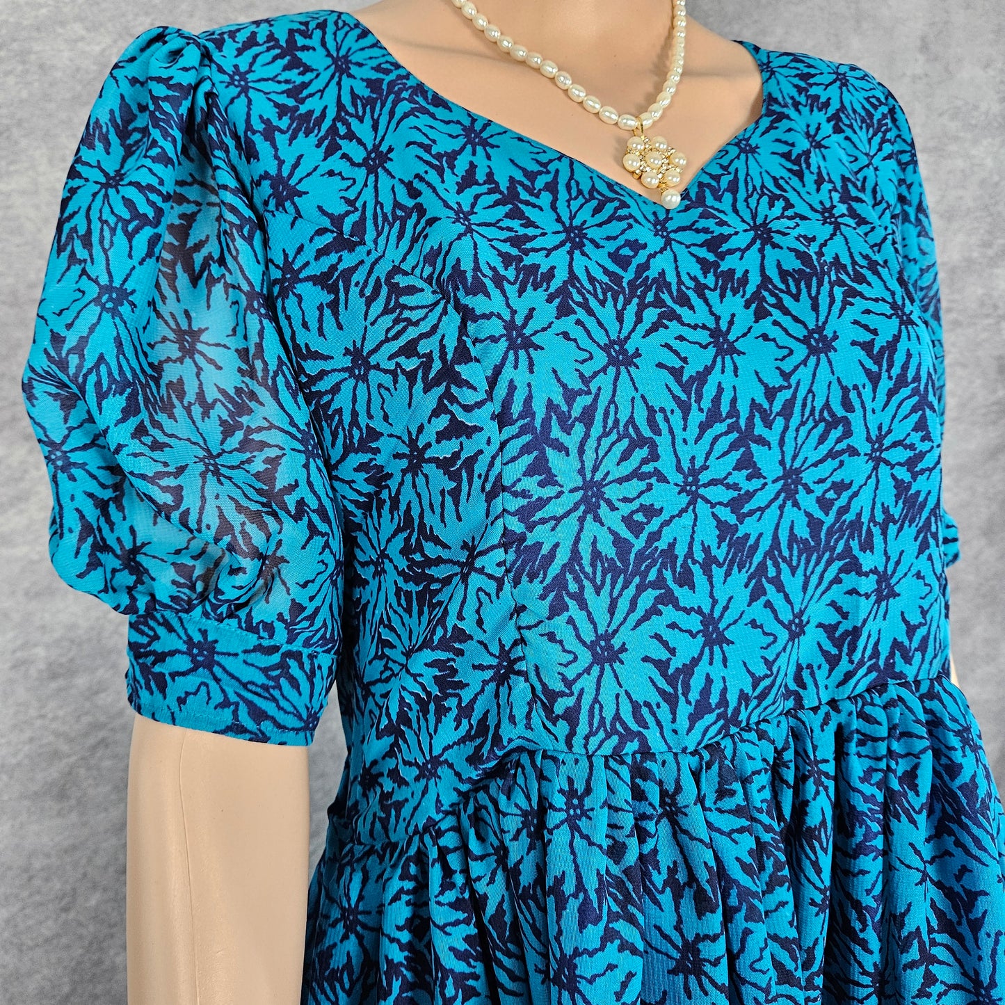 Aqua Blue Georgette Frock