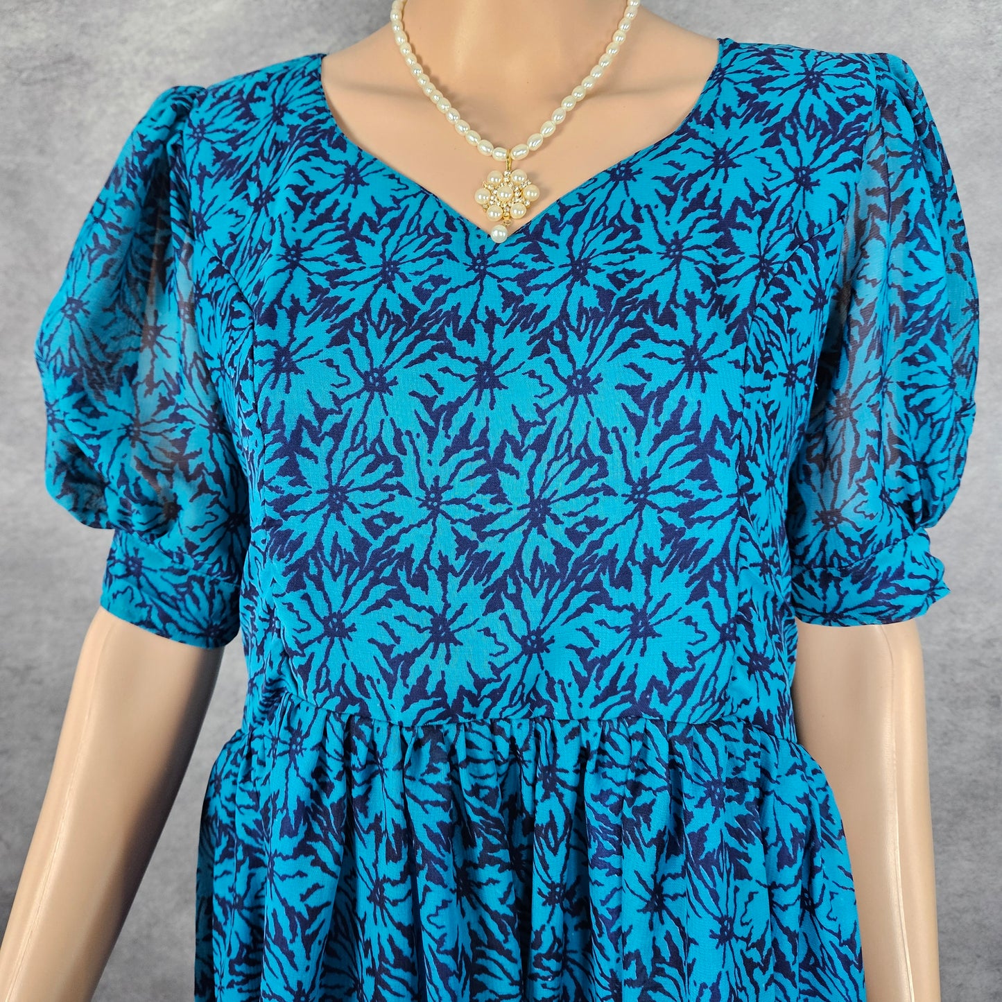 Aqua Blue Georgette Frock