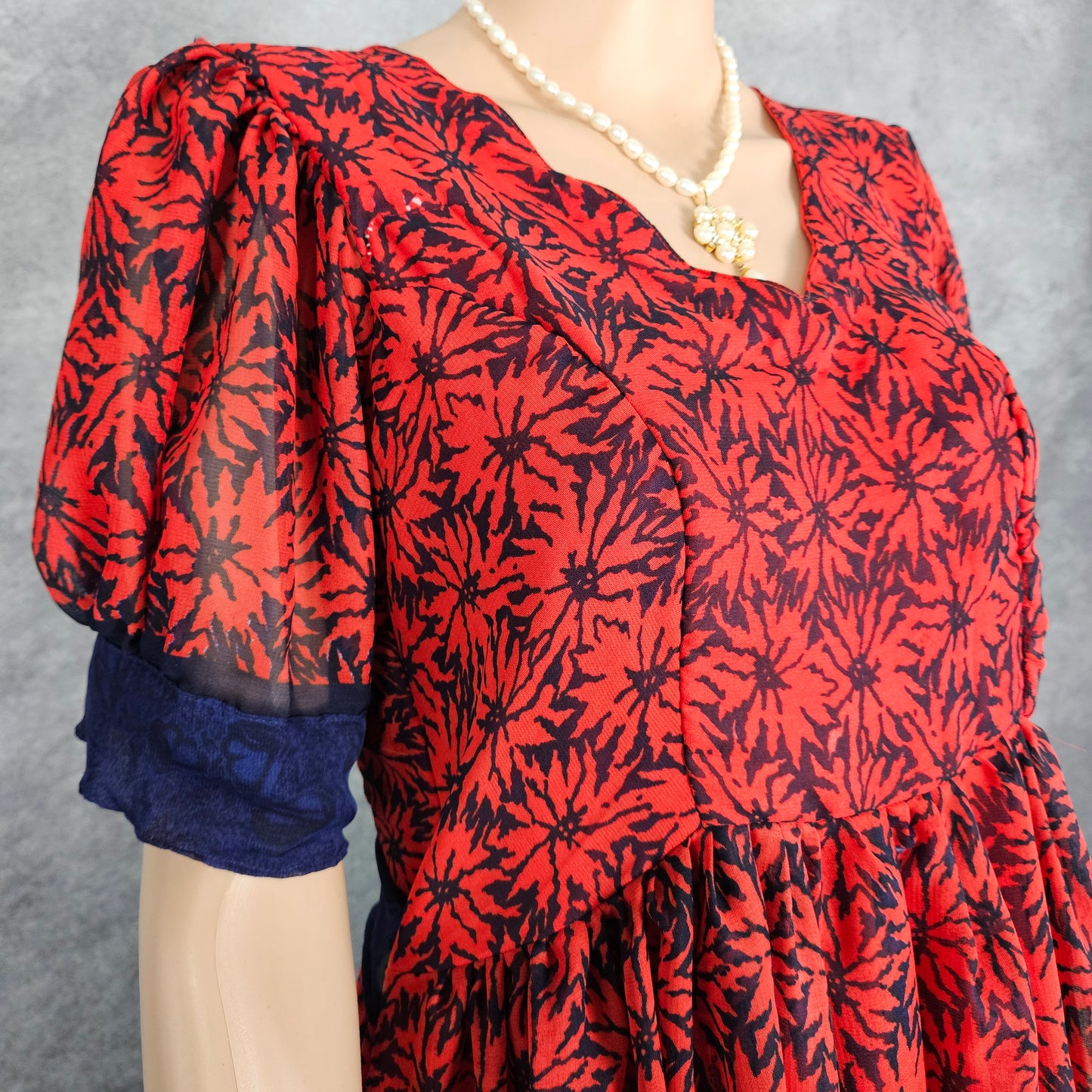 Ruby Red Georgette Frock