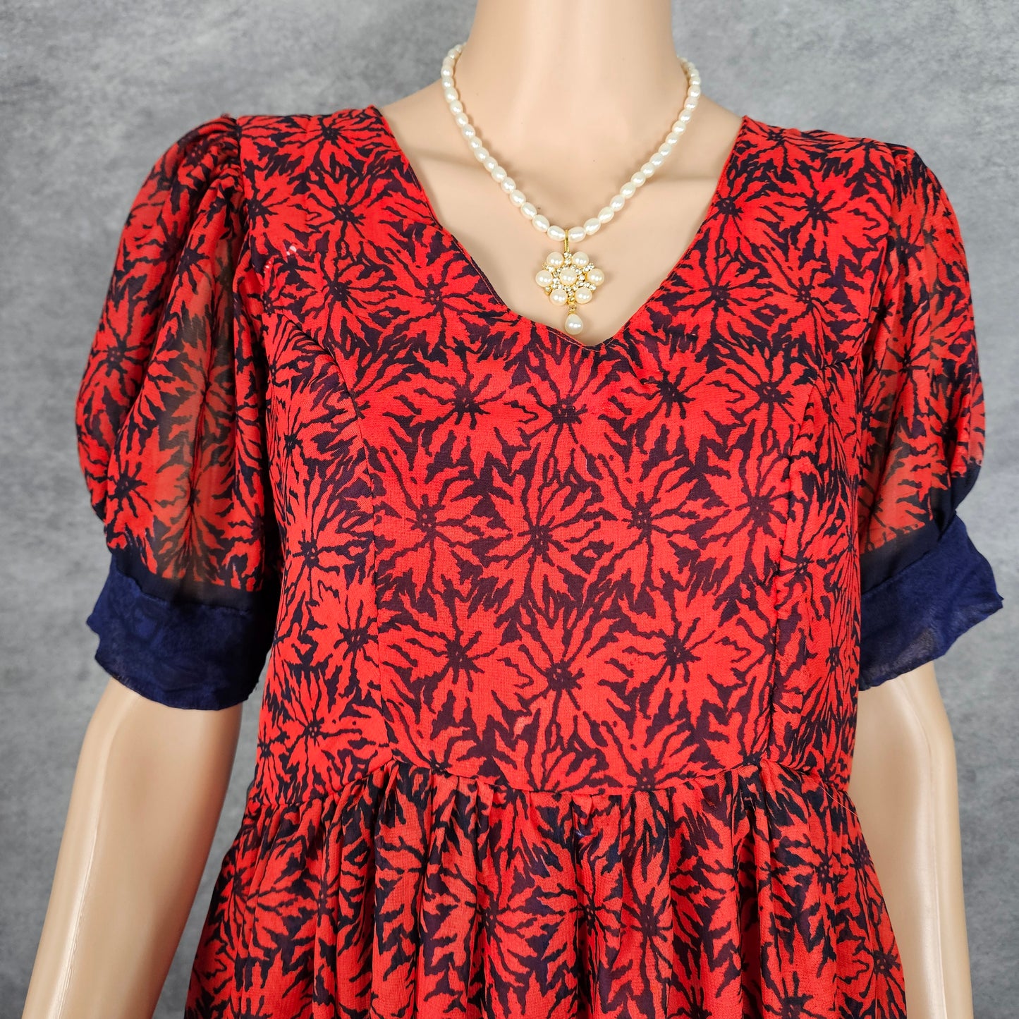 Ruby Red Georgette Frock