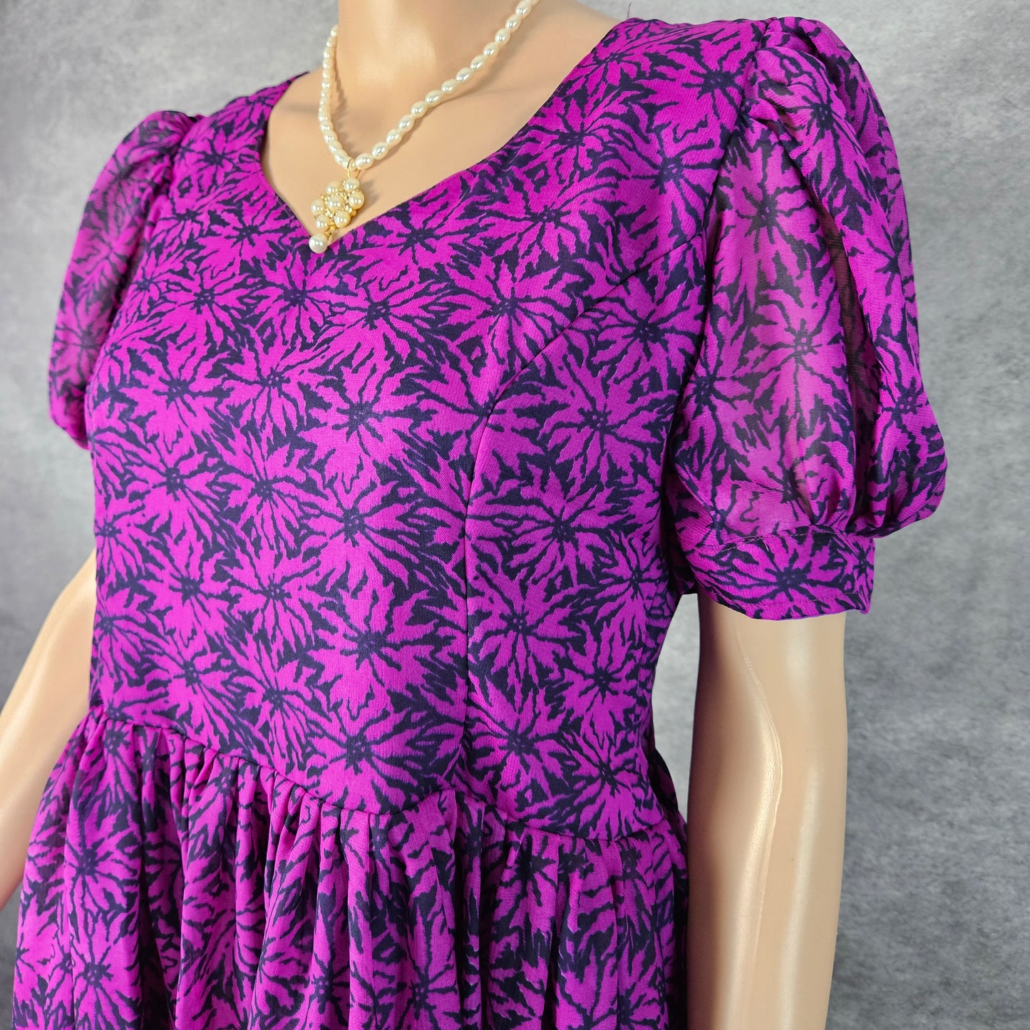 Indigo Violet Georgette Frock