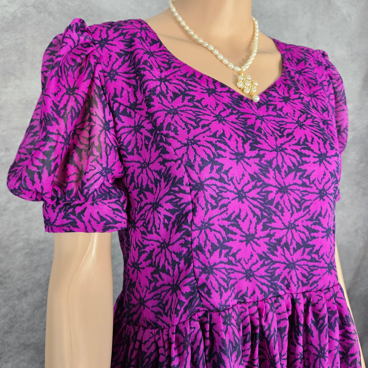 Indigo Violet Georgette Frock