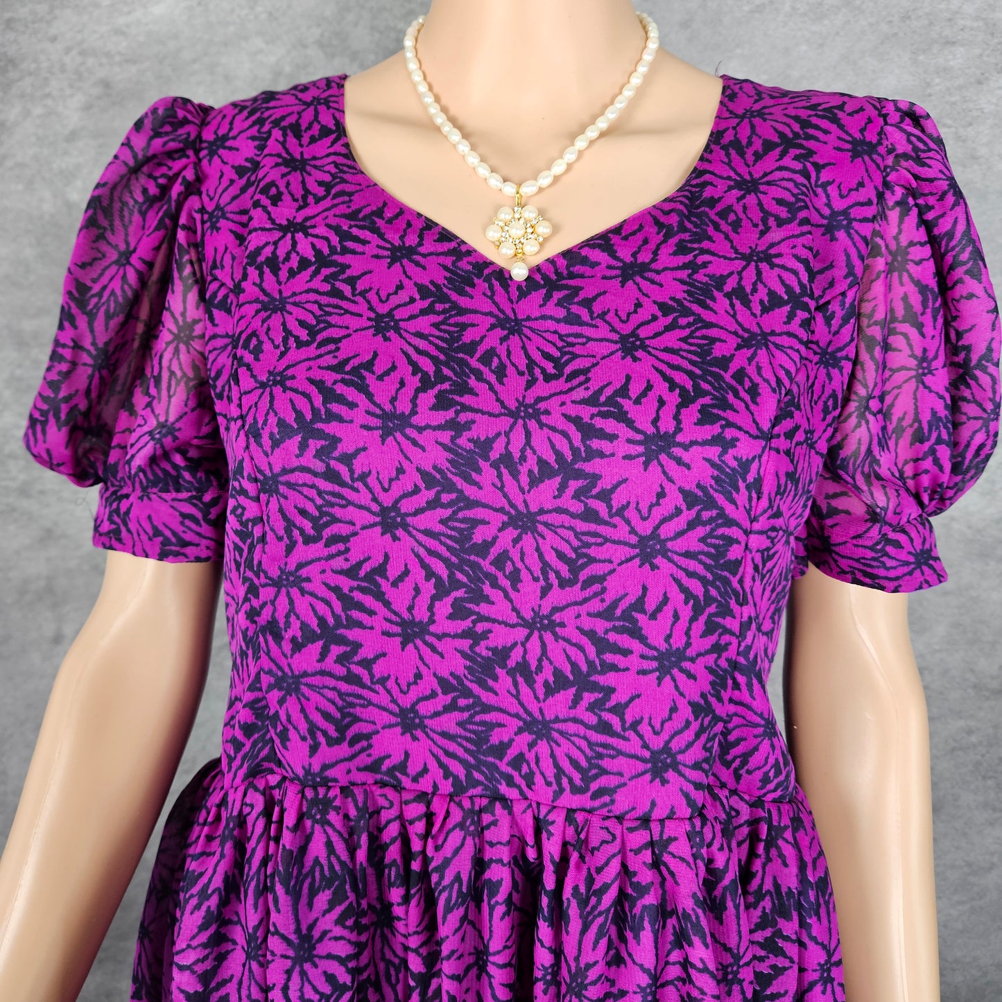Indigo Violet Georgette Frock