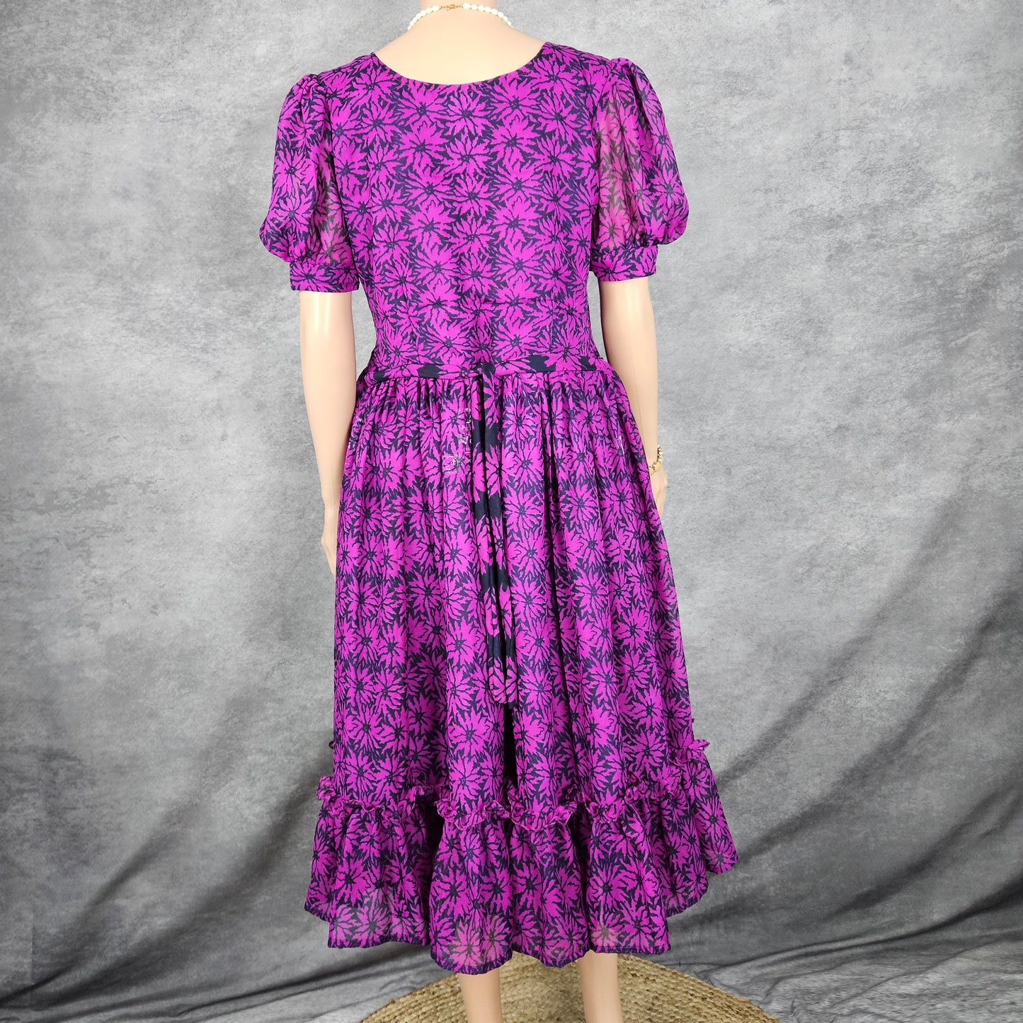Indigo Violet Georgette Frock