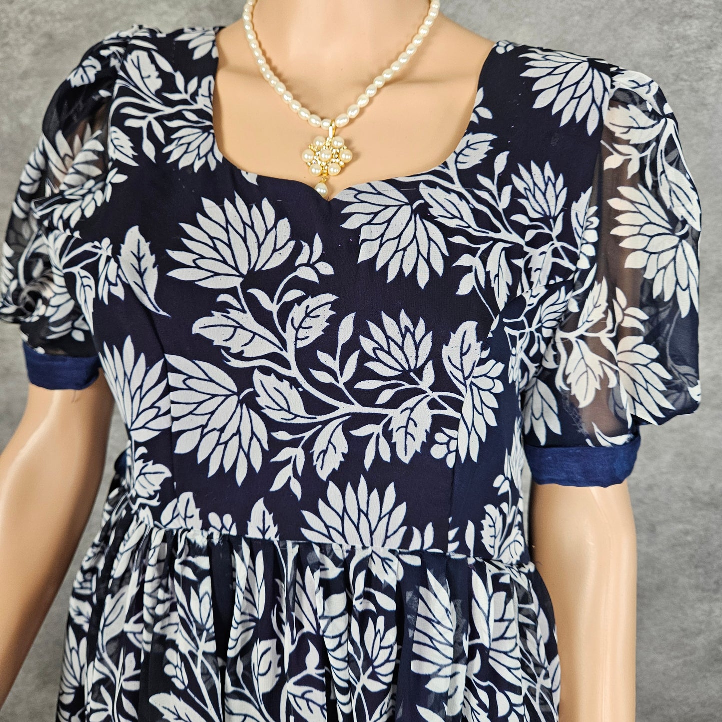 Sapphire Blue Georgette Frock