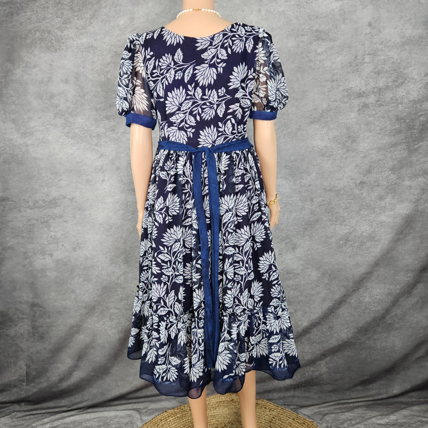 Sapphire Blue Georgette Frock