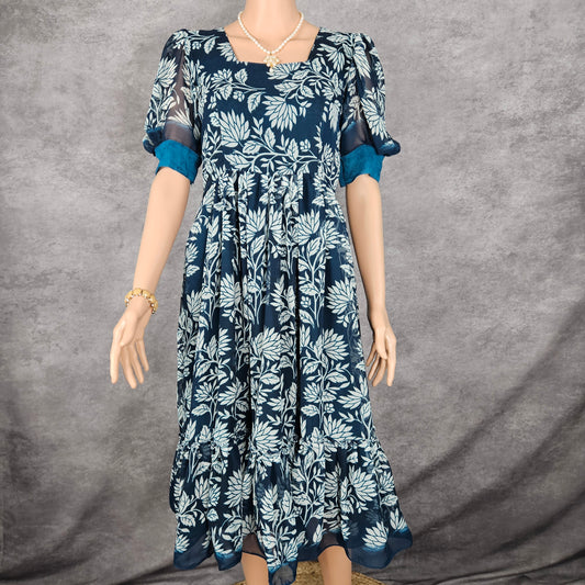 Krishna Blue Georgette Frock