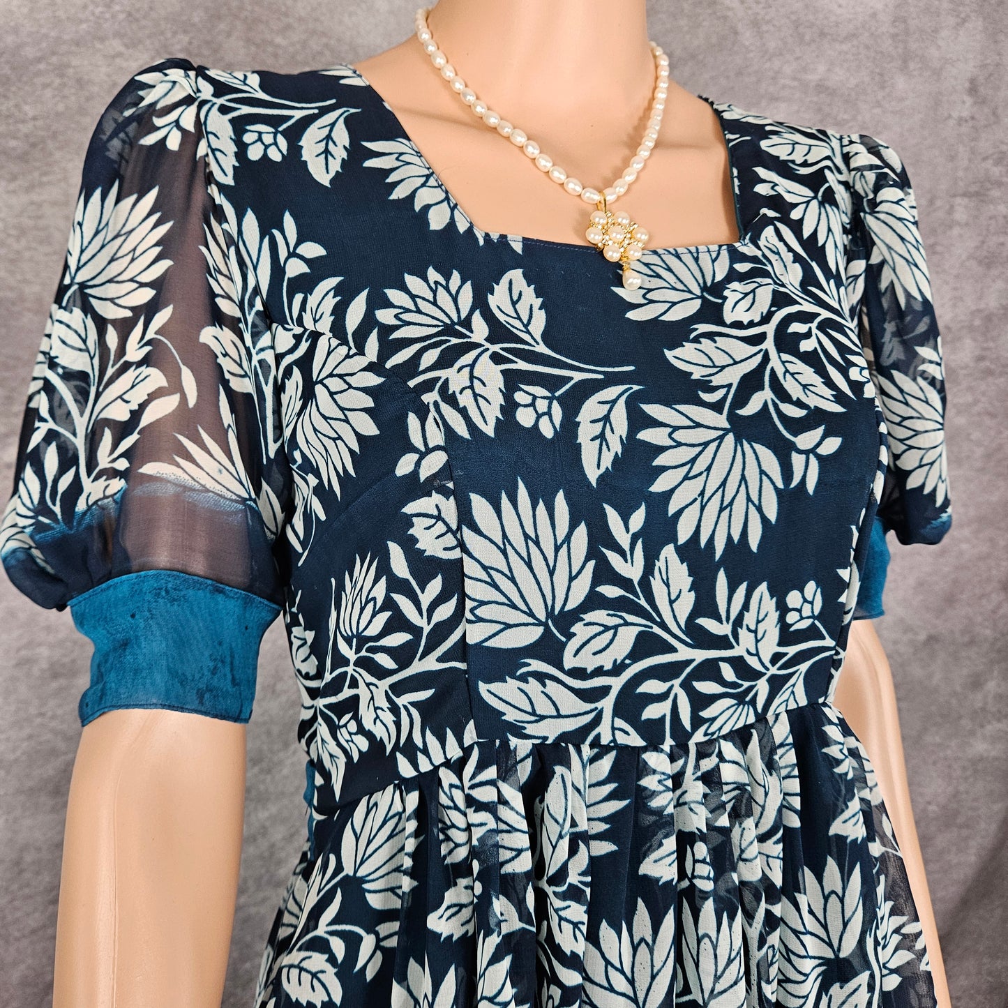 Krishna Blue Georgette Frock