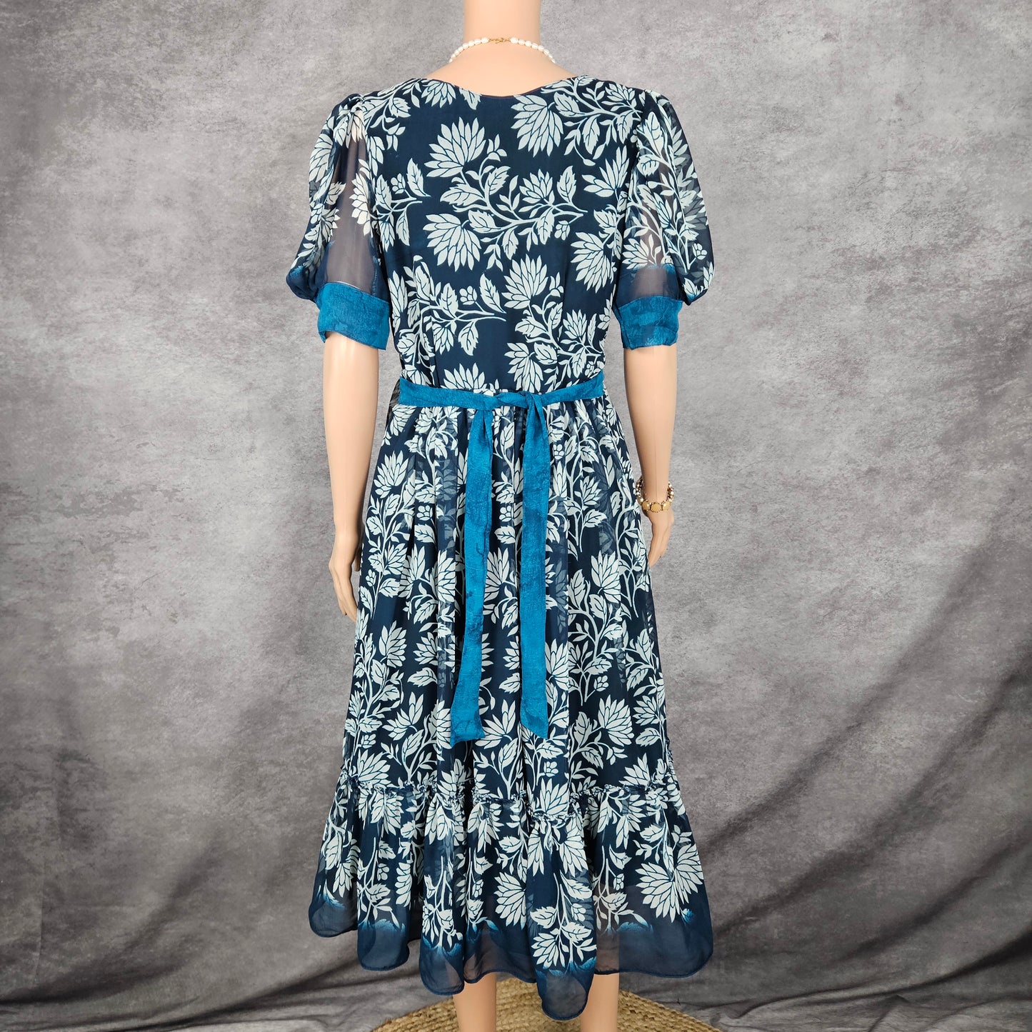 Krishna Blue Georgette Frock
