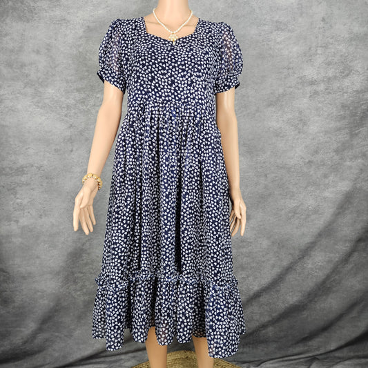 Stellar Blue Georgette Frock