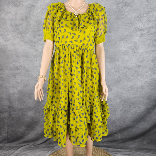 Neo Green Georgette Frock