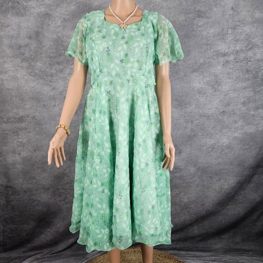 Windsor Green Georgette Frock