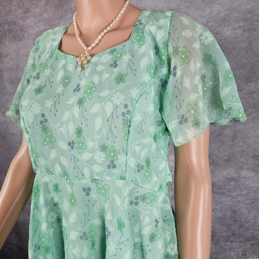 Windsor Green Georgette Frock