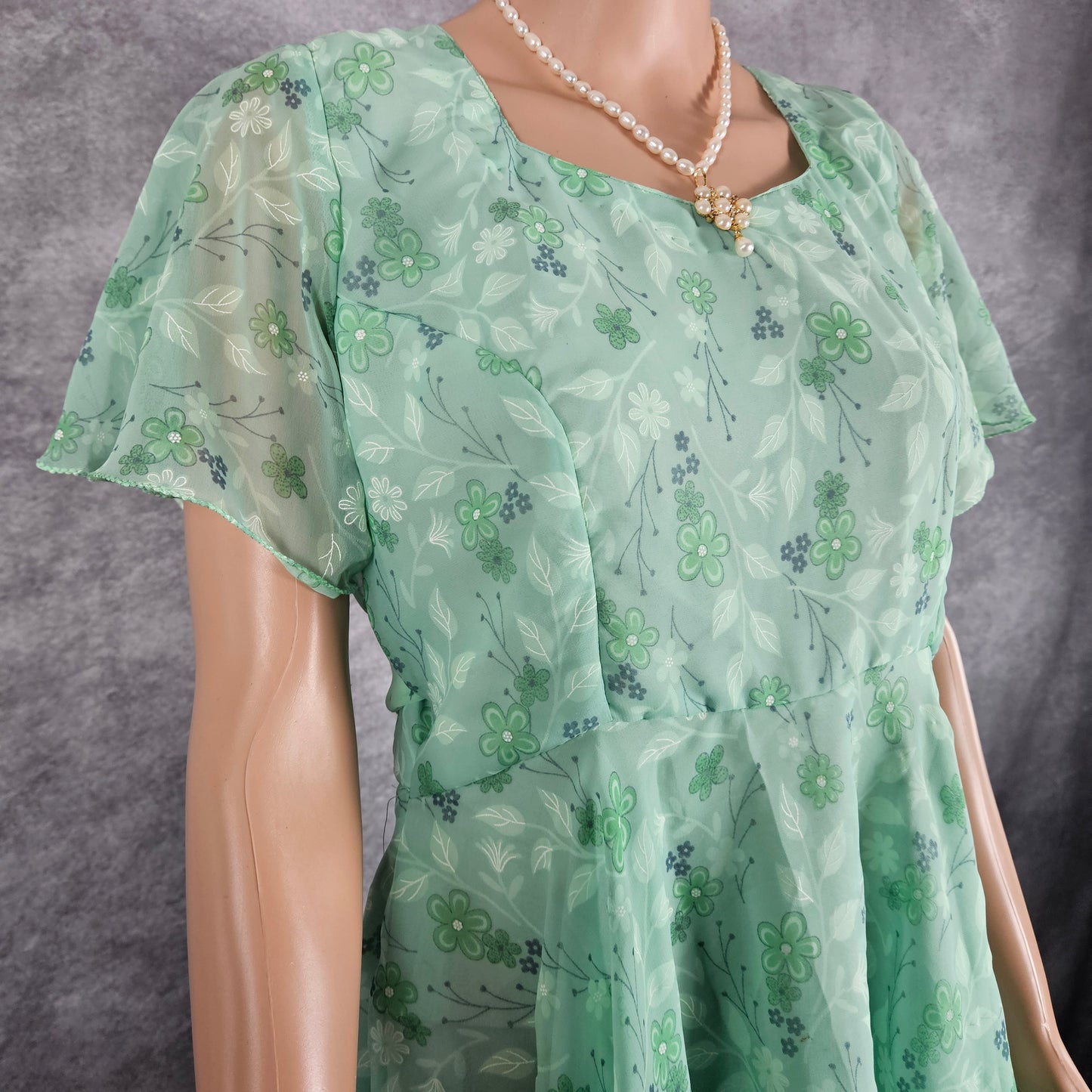 Windsor Green Georgette Frock