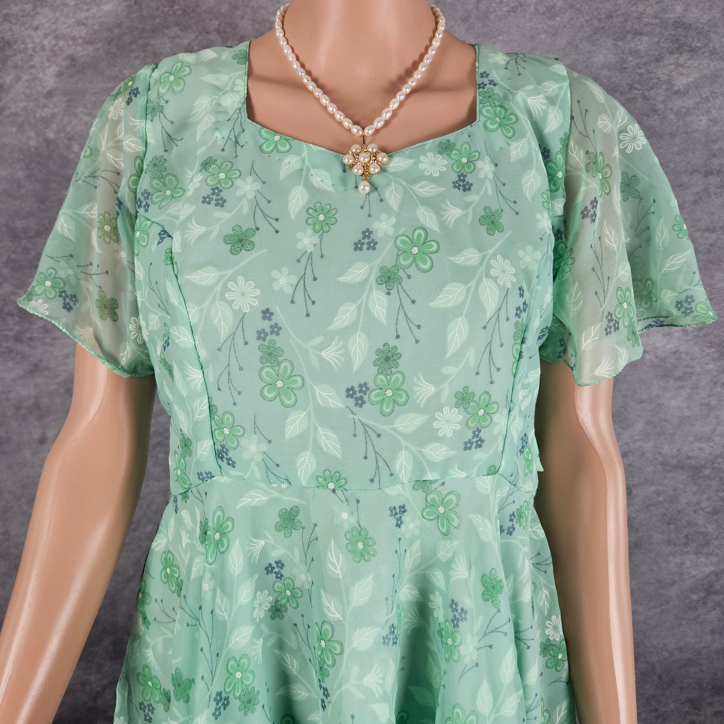 Windsor Green Georgette Frock