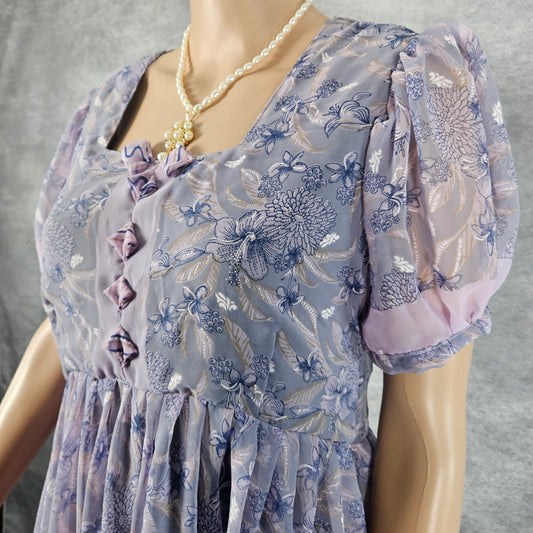 Fall Purple Georgette Frock