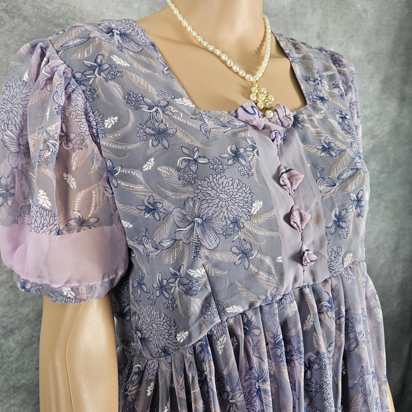 Fall Purple Georgette Frock