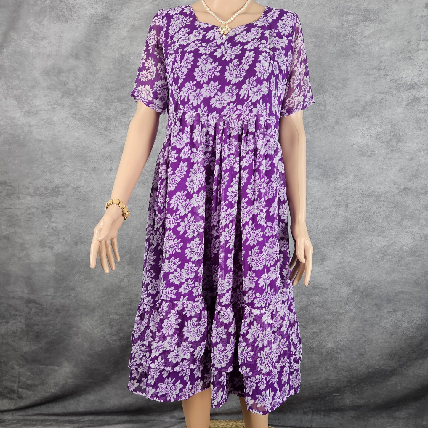 Magnetic Purple Georgette Frock