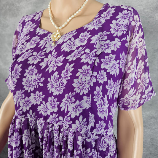 Magnetic Purple Georgette Frock