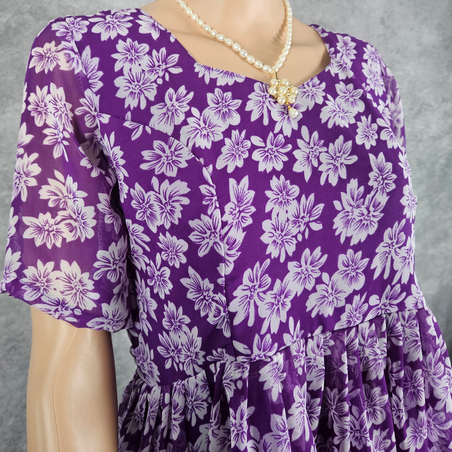 Magnetic Purple Georgette Frock