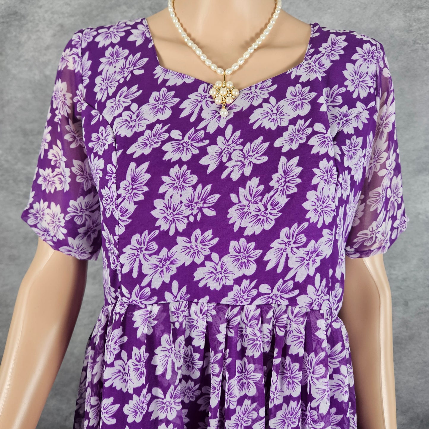 Magnetic Purple Georgette Frock