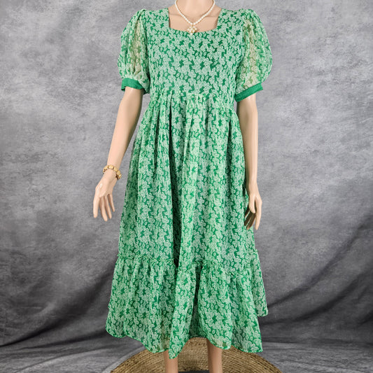 Aurora Green Georgette Frock