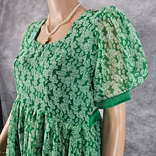 Aurora Green Georgette Frock