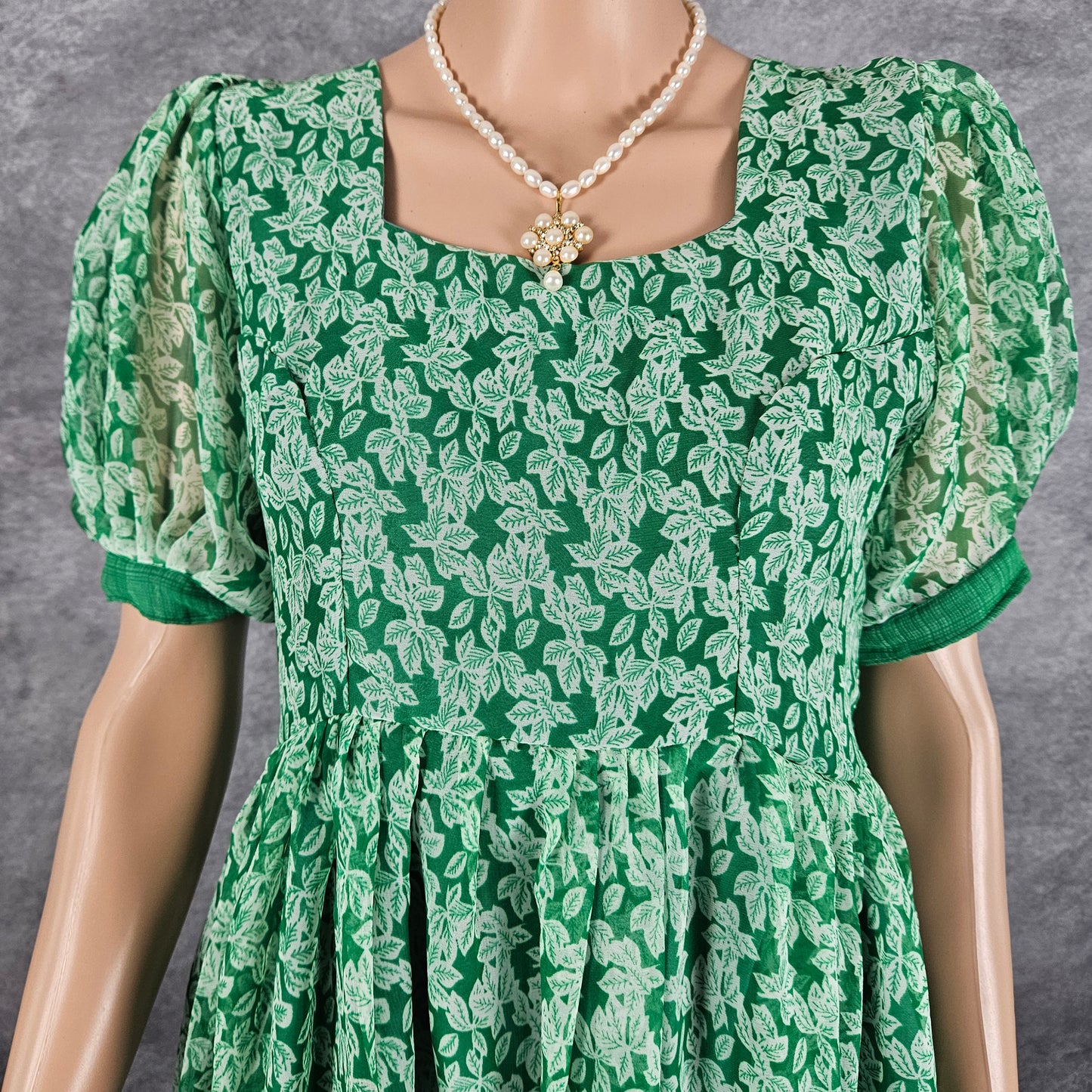 Aurora Green Georgette Frock