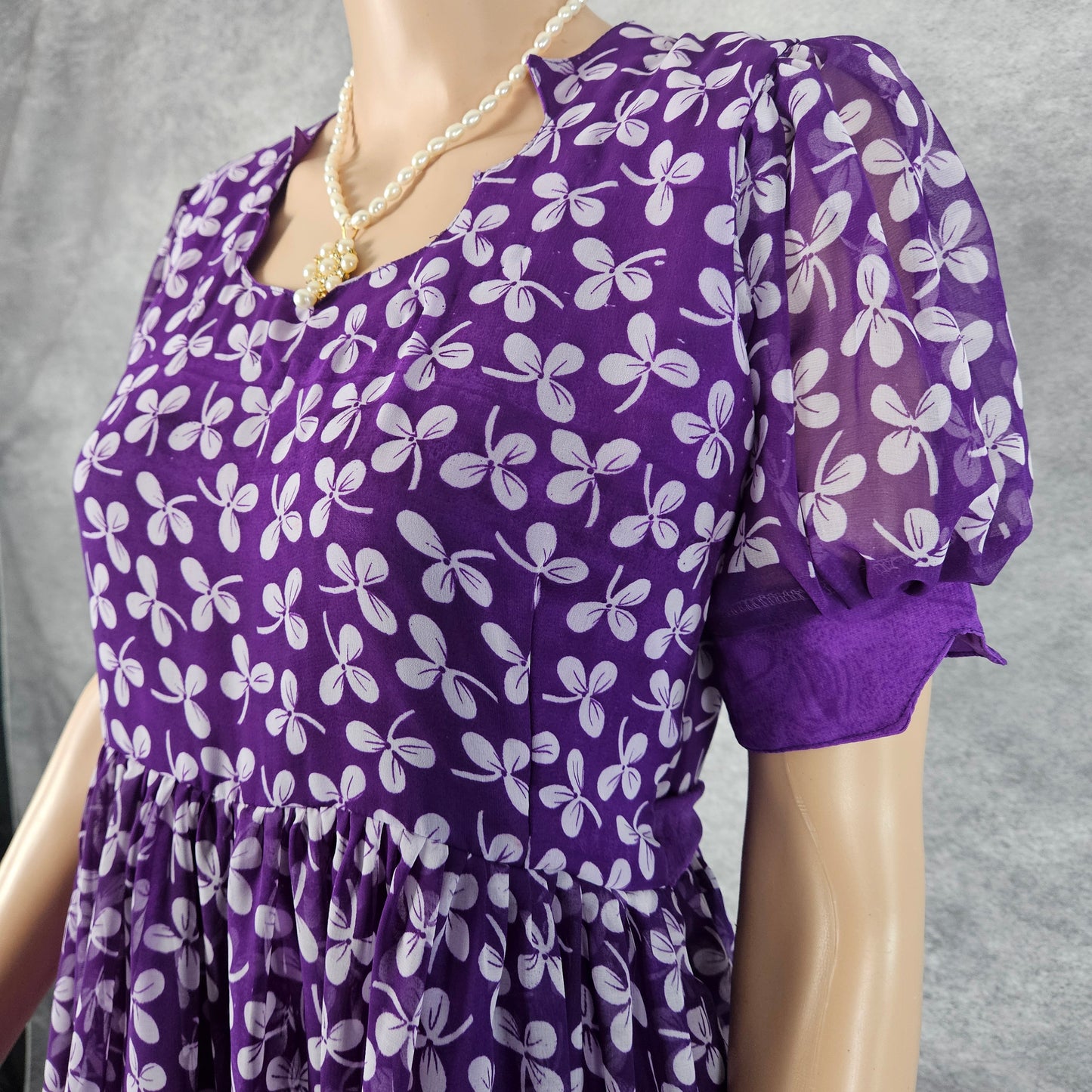 Lumina Purple Georgette Frock