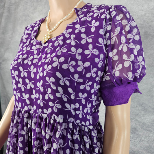 Lumina Purple Georgette Frock