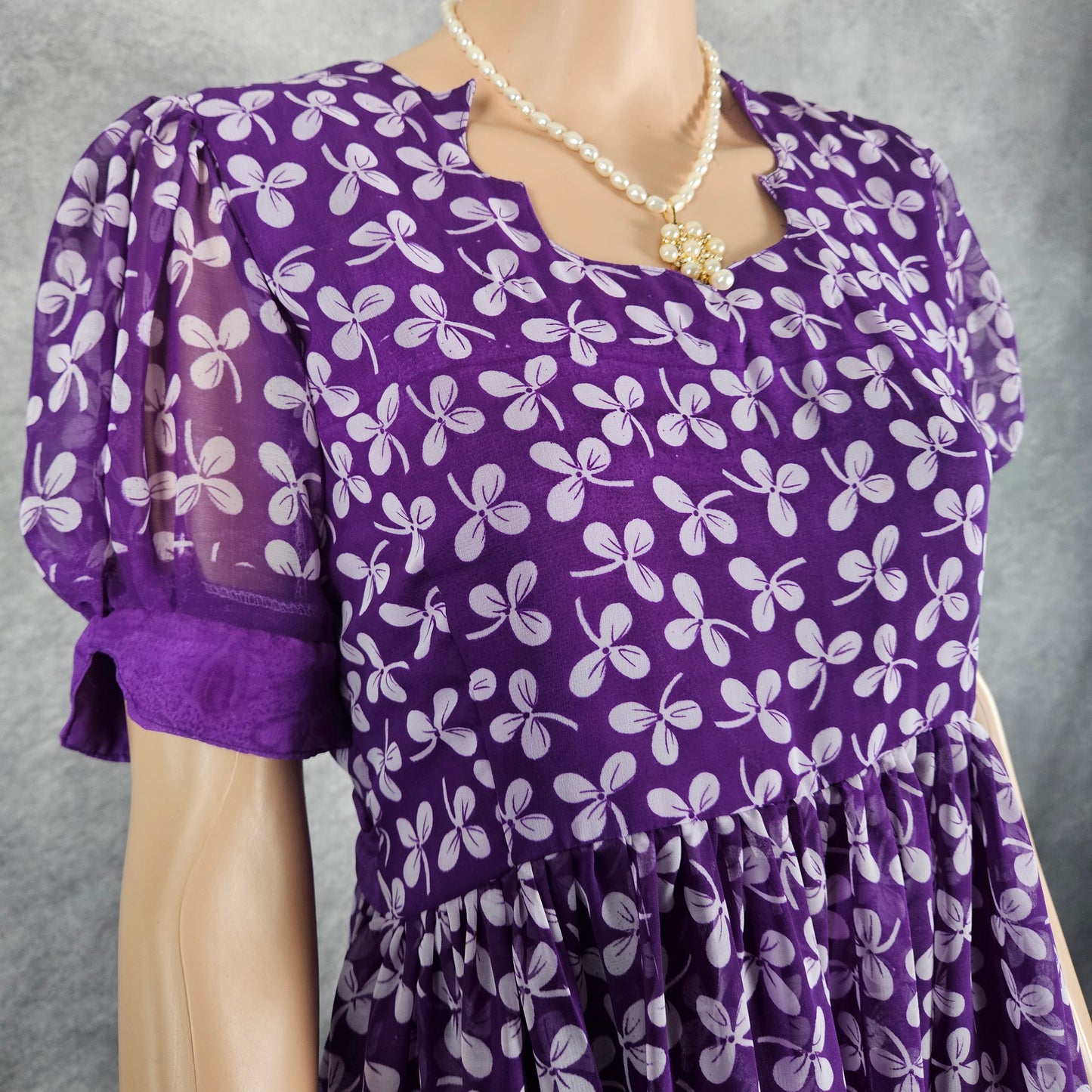 Lumina Purple Georgette Frock