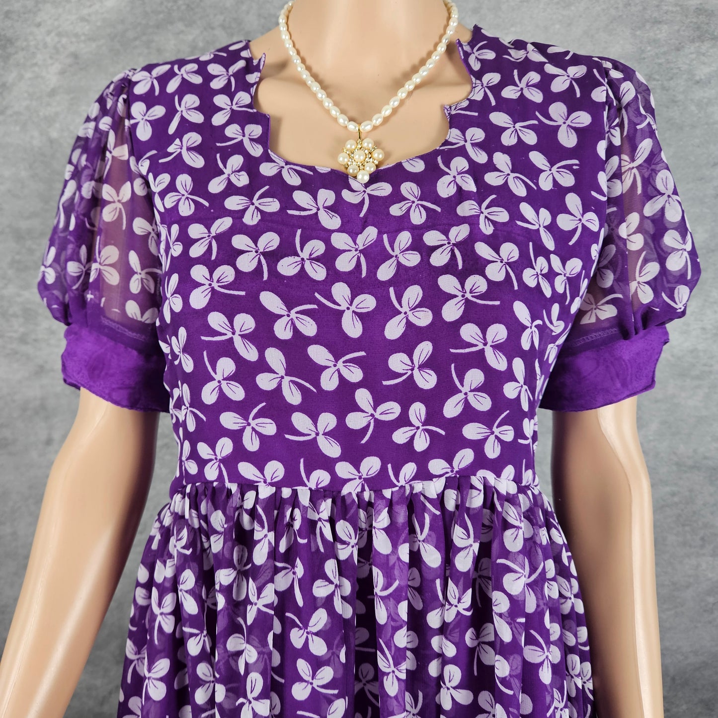 Lumina Purple Georgette Frock