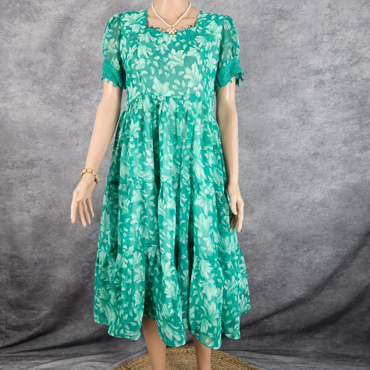 Aura Green Georgette Frock