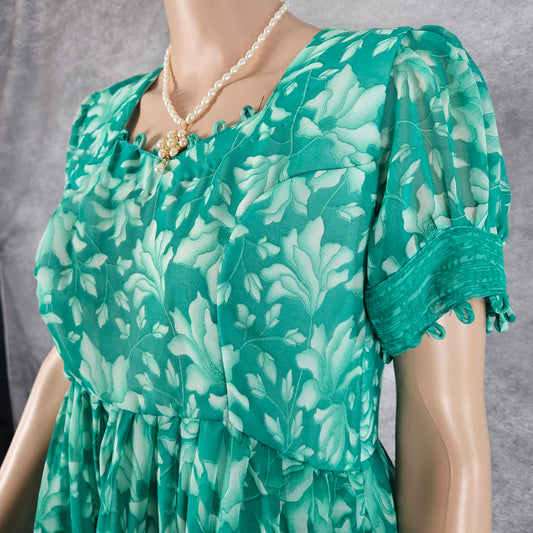 Aura Green Georgette Frock