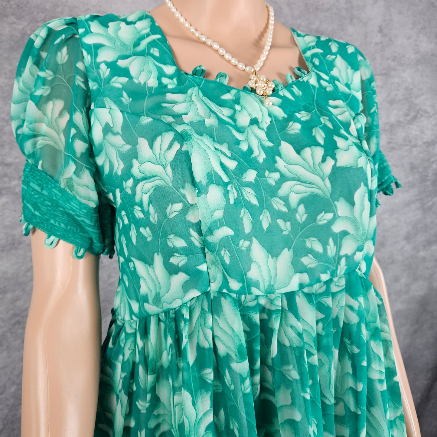 Aura Green Georgette Frock