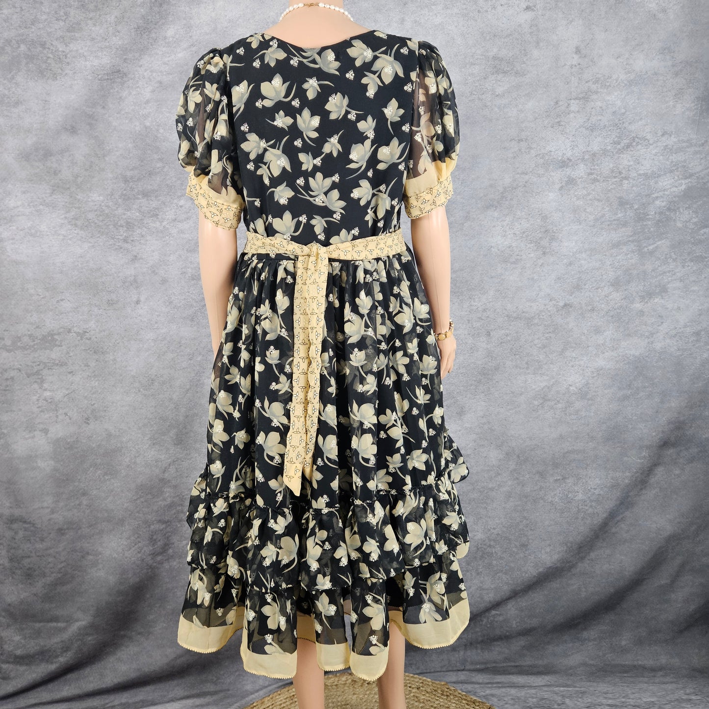 Sable Black Georgette Frock