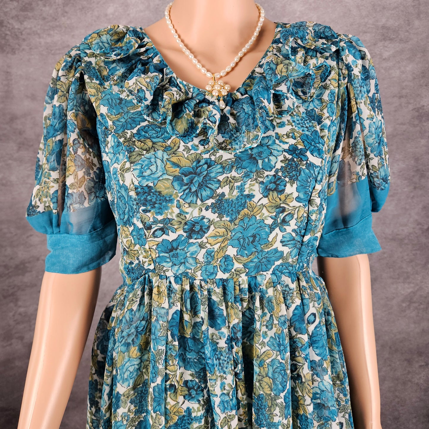 Shaded Teal Georgette Frock