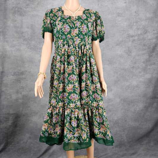 Corrosive Green Georgette Frock