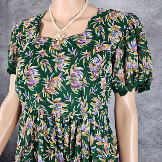 Corrosive Green Georgette Frock