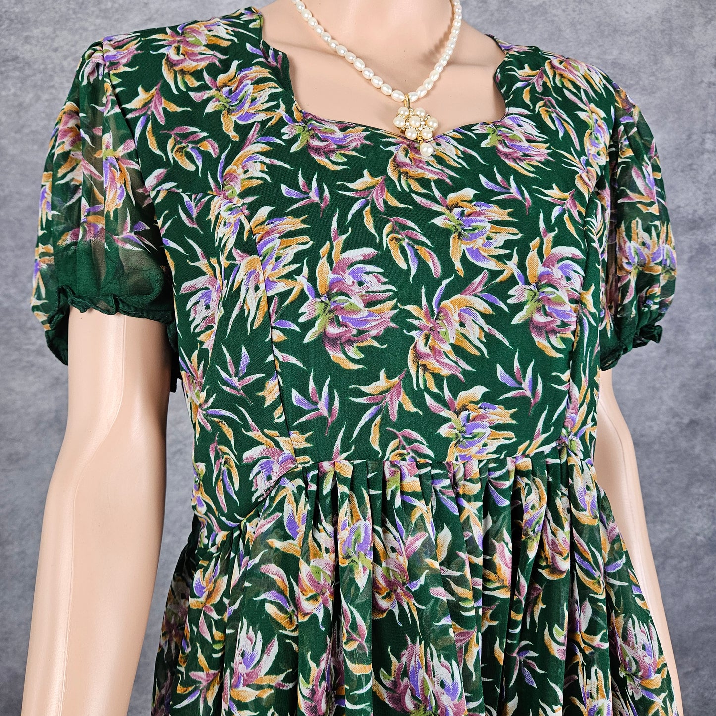 Corrosive Green Georgette Frock