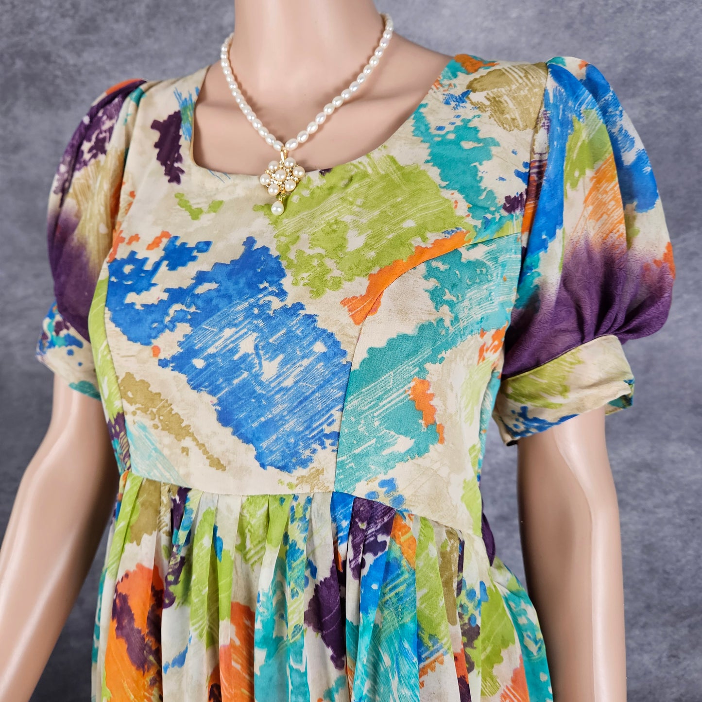 Color Splashed Georgette Frock