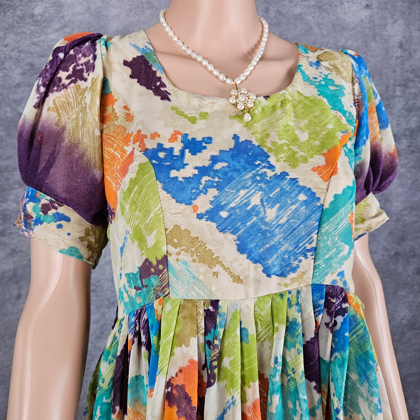 Color Splashed Georgette Frock