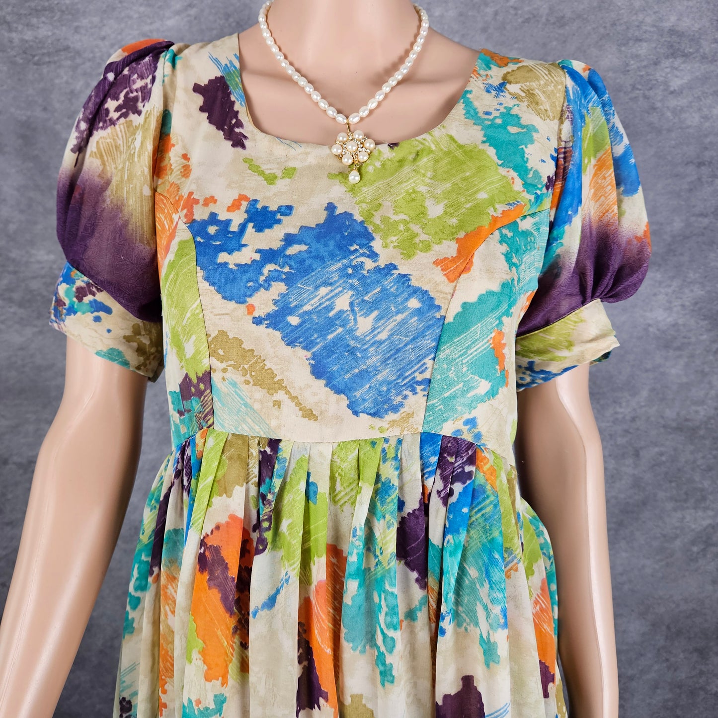 Color Splashed Georgette Frock
