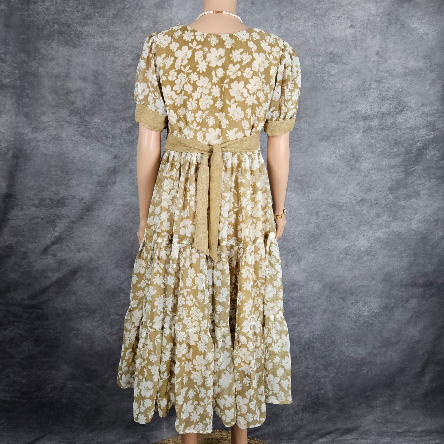 Clouded Beige Georgette Frock